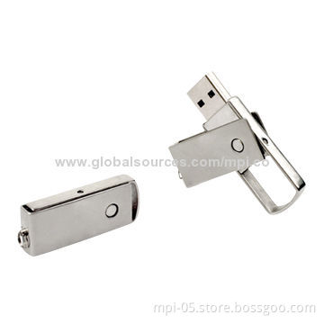 Promotion metal rotating keychain USB flash drive